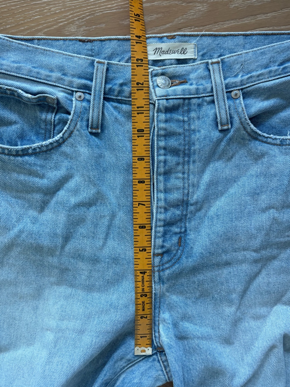 Madewell Jeans Distressed Full Length Classic Straight Size 30 Hartsville Denim - Picture 8 of 10